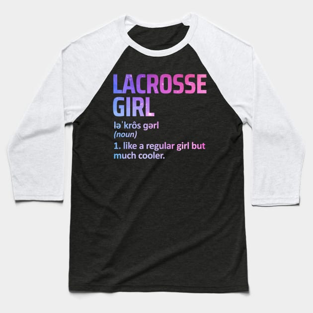 lacrosse girl Baseball T-Shirt by Mandala Project